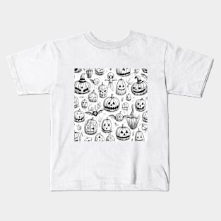 Halloween pumpkin pattern Kids T-Shirt